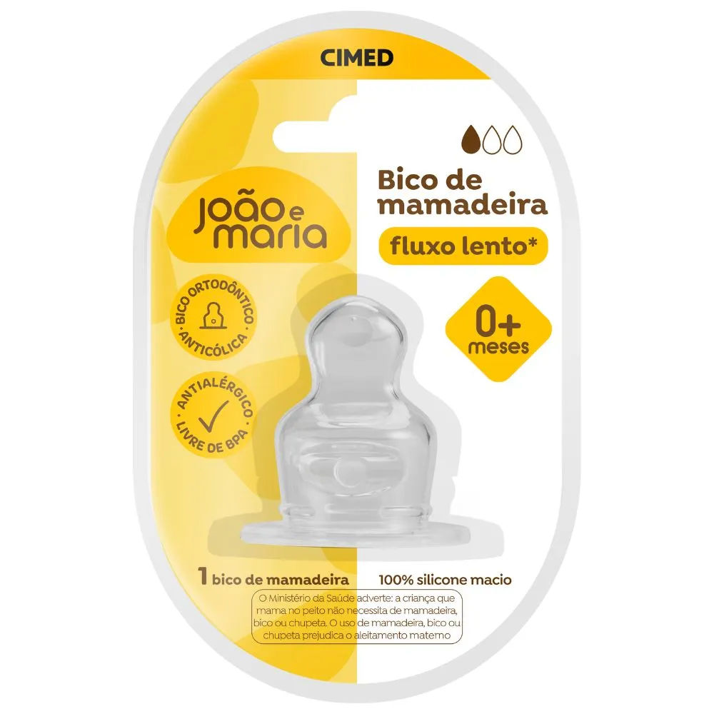 Bico de Mamadeira João e Maria Fluxo Lento