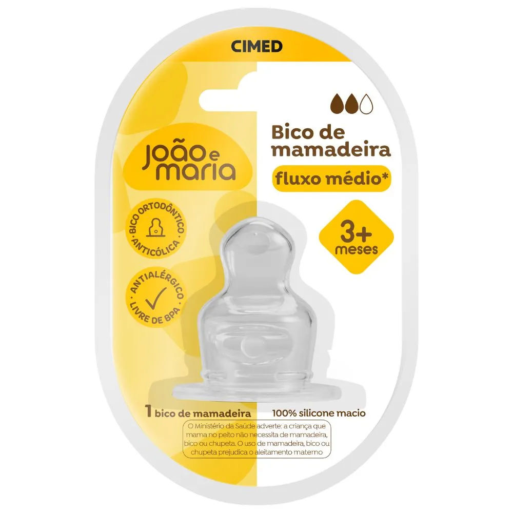 Bico de Mamadeira João e Maria Fluxo Médio