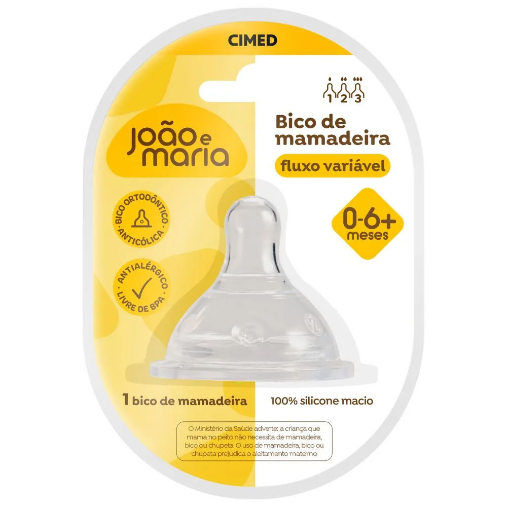 Bico de Mamadeira João e Maria Fluxo Variável
