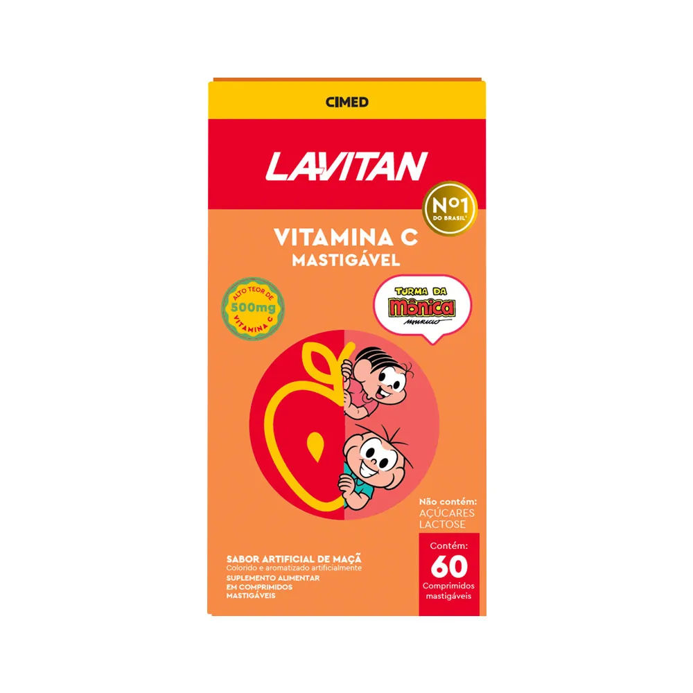 Lavitan Vitamina C 60 Comprimidos Mastigáveis Sabor Maçã Cimed