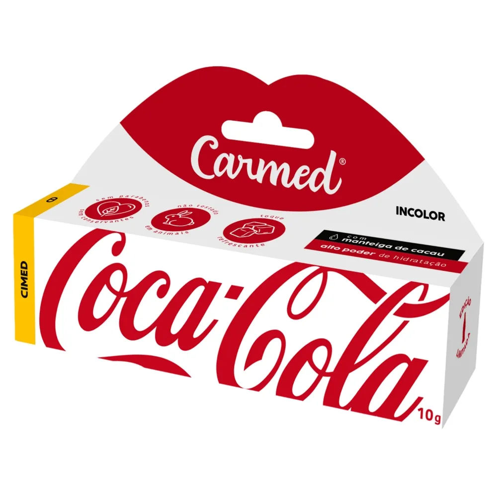 Hidratante Labial Carmed Coca-Cola Incolor 10g