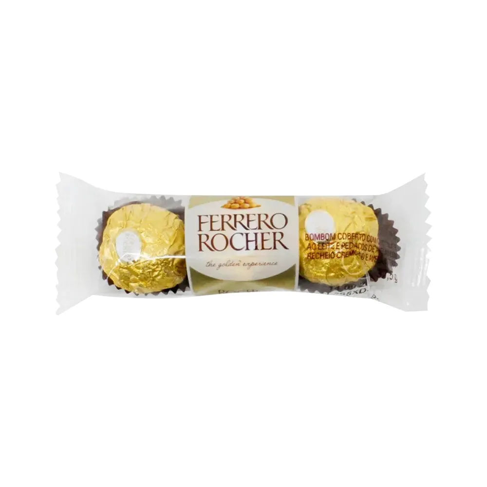 Bombom Ferrero Rocher Com 3 Unidades 37,5gr