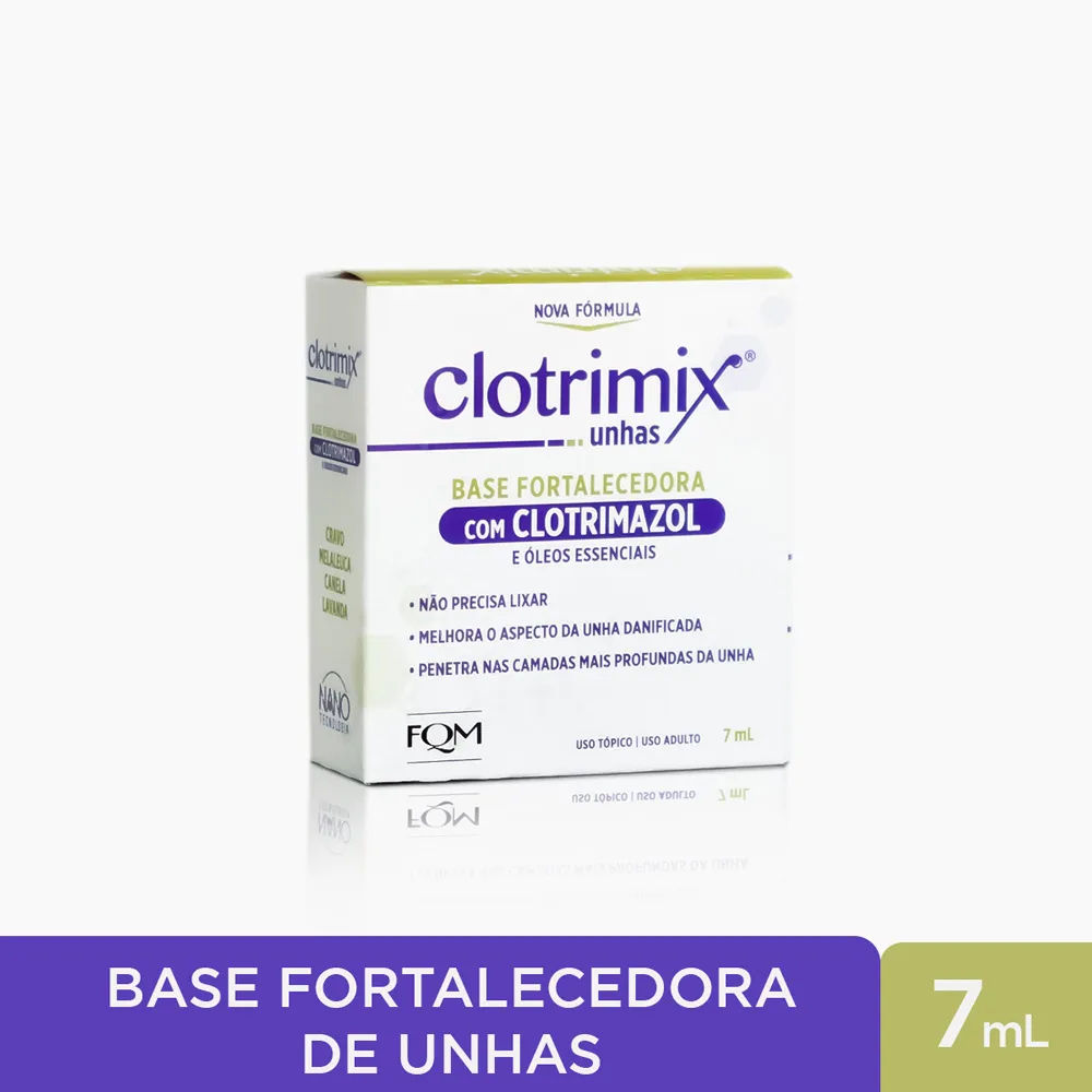 Clotrimix Unhas 7ml - Base Fortalecedora Com Clotrimazol E  Nanotecnologia