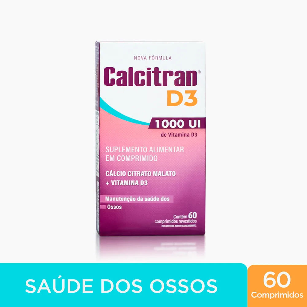 Calcitran D3 1 000UI 60 Comprimidos Divcom