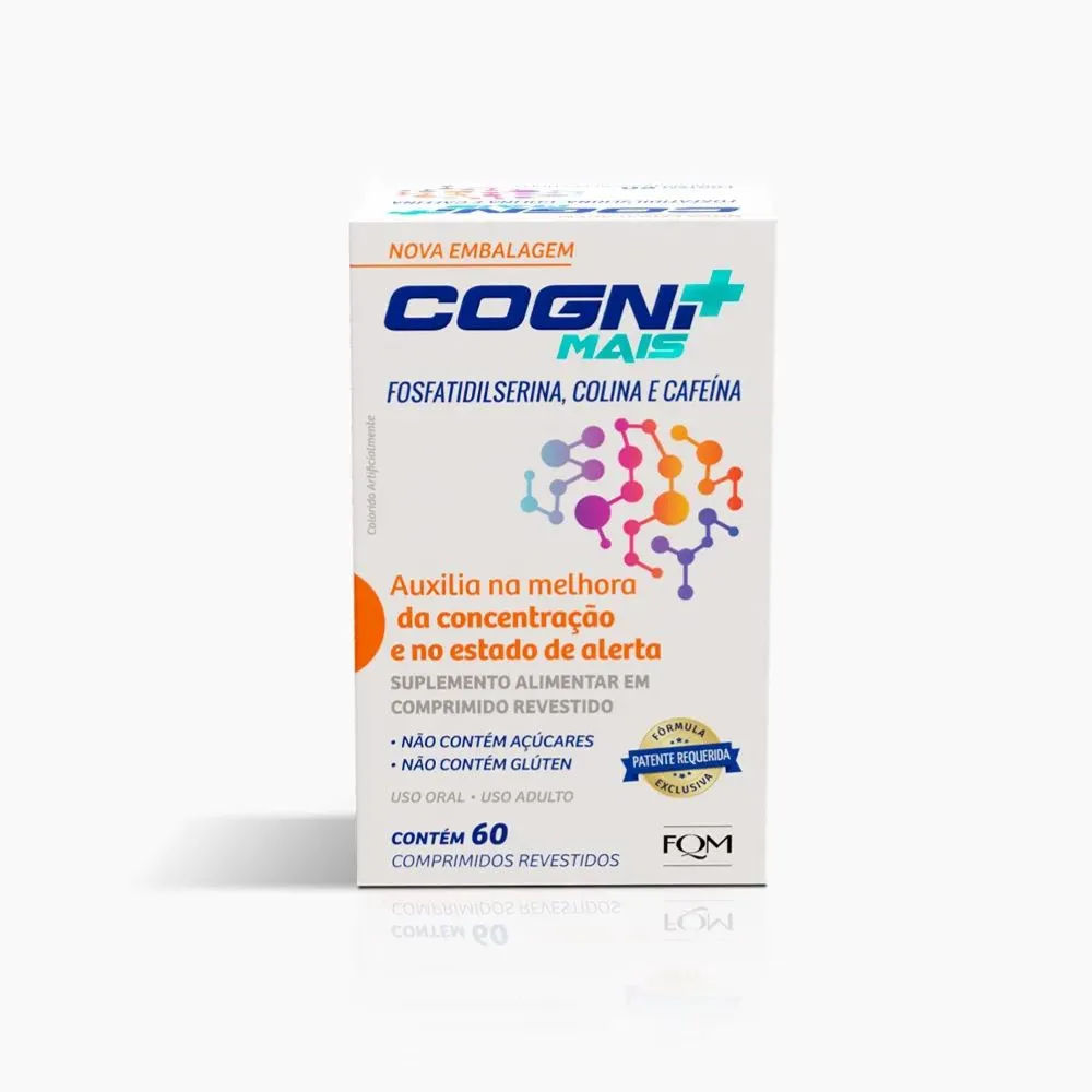 Cogni Mais 60 Comprimidos - Suplemento Para Auxílio Da Concentração E  Memória