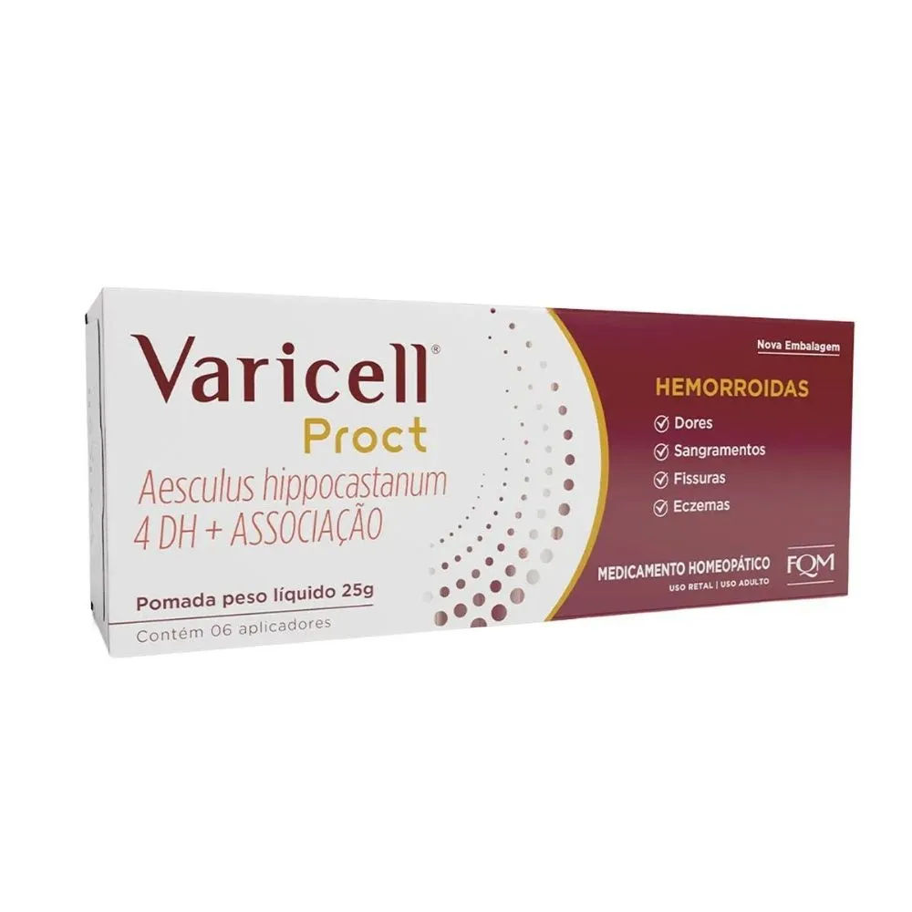 Varicell Proct Pomada 25g c/ 6 Aplicadores Divcom