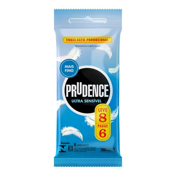 Preservativo Prudence Ultra Sensível 8 Unidades