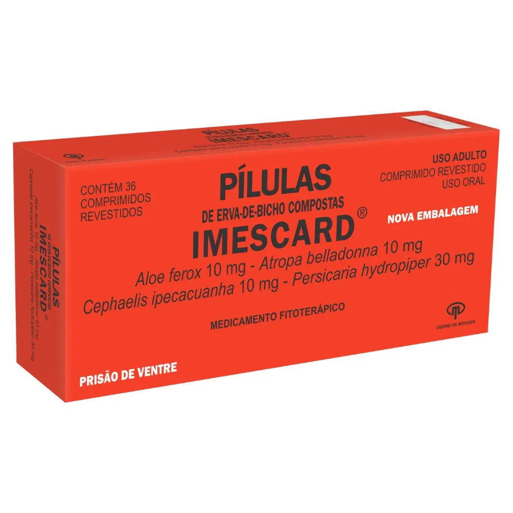 Imescard 10mg/10mg/10mg/30mg 36 Drágeas