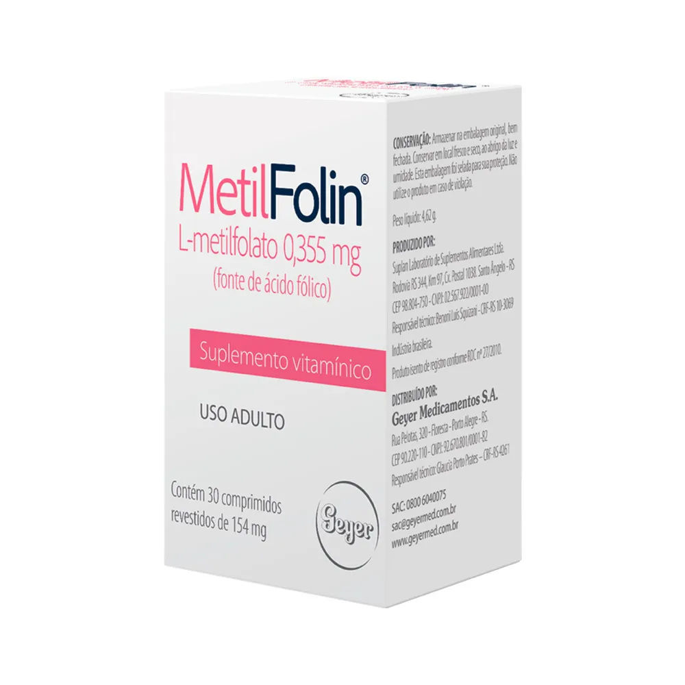 Metilfolin 30 Comprimidos Geyer