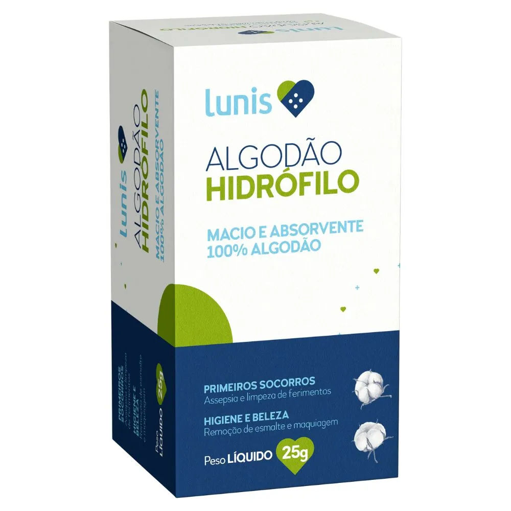 Algodão Hidrofilo em Rolho Lunis 25g