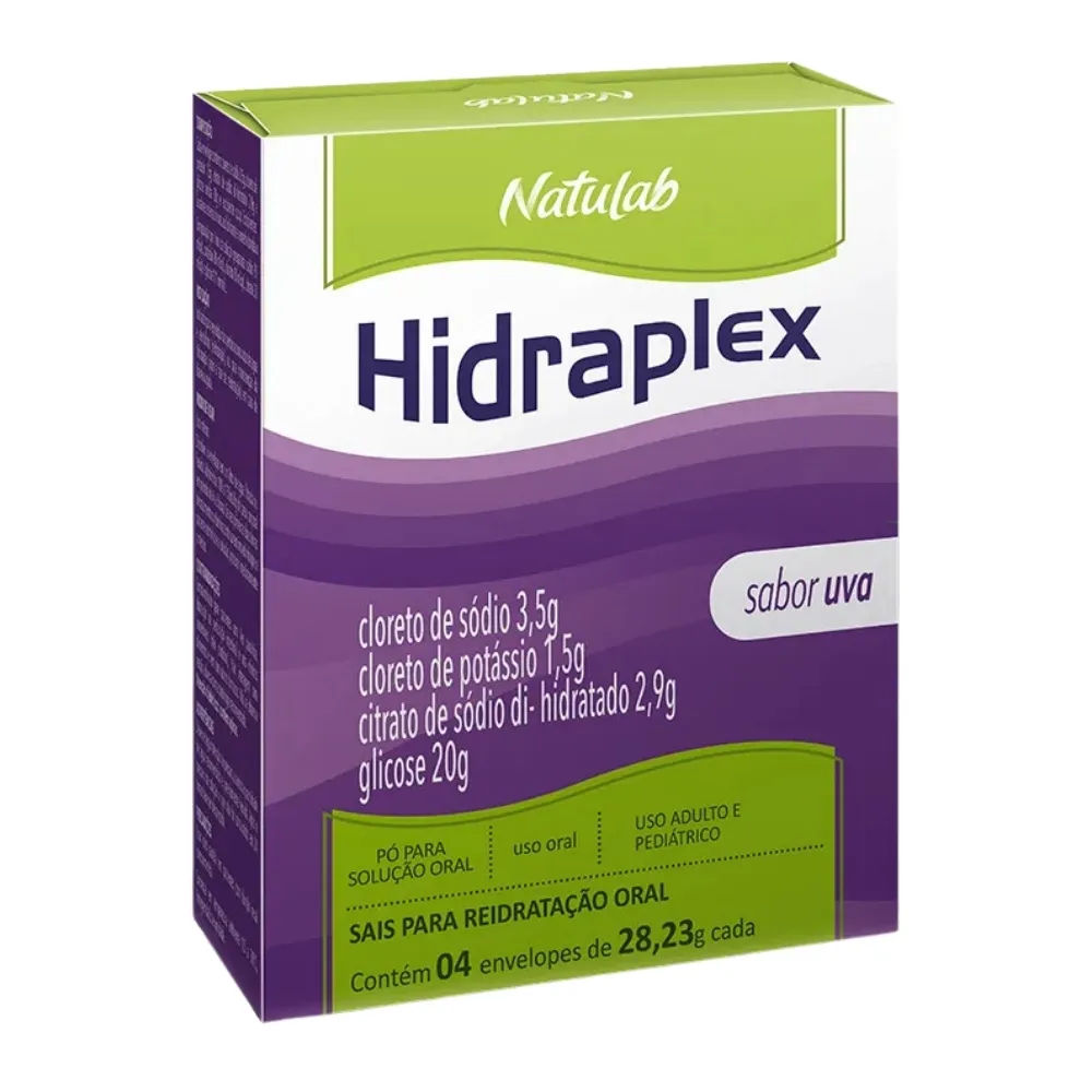 Hidraplex Pó 4 Envelopes Sabor Uva Natulab