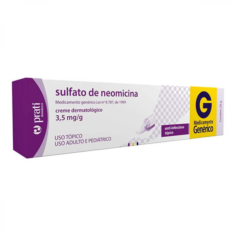Neomicina Creme Dermatológico Genérico Prati-Donaduzzi 5mg/g 20g