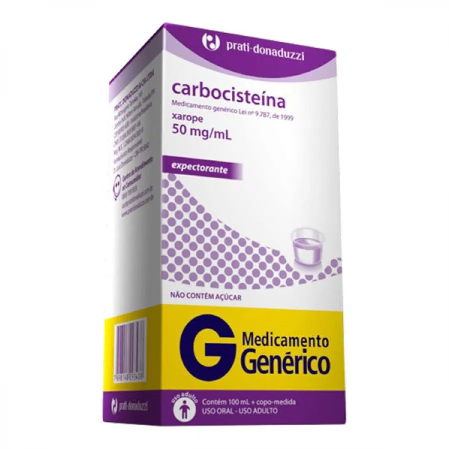 Carbocisteína Xarope Adulto Genérico Prati-Donaduzzi 100ml
