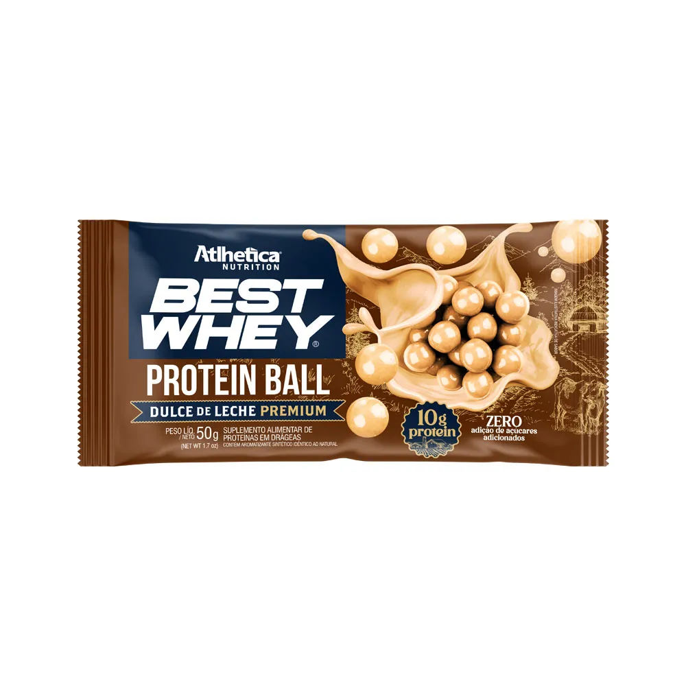 Best Whey Protein Ball Dulce De Leche Premium Atlhetica Nutrition 50g