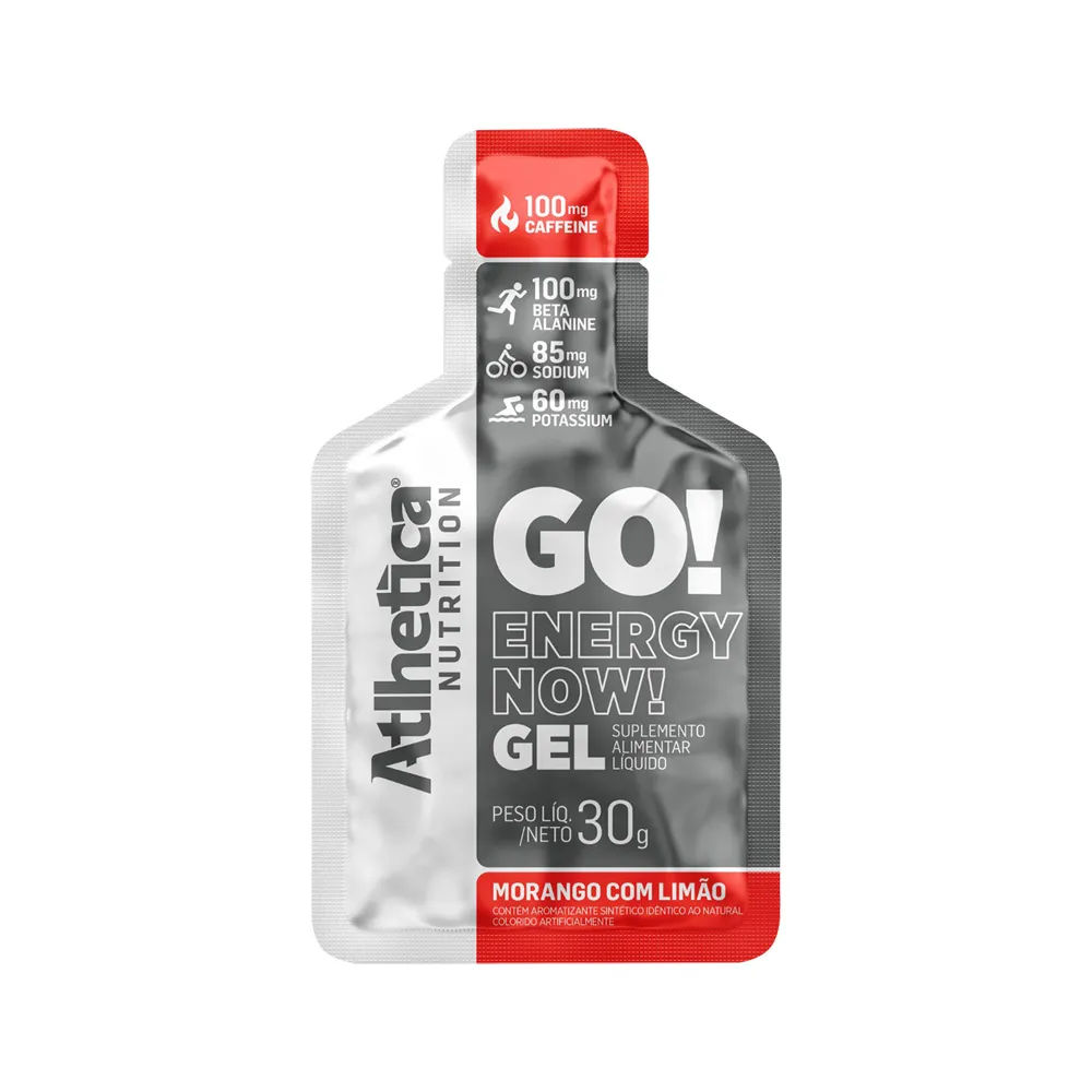 Go Energy Now Gel 30g Morango com Limão Atlhetica