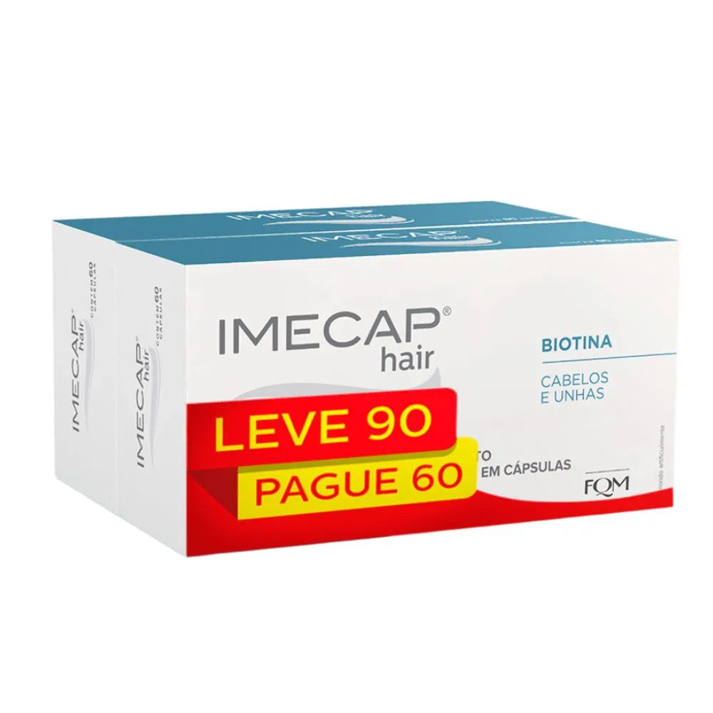 Kit Imecap Hair 90 Cápsulas Leve 90 Pague 60 Divcom Pharma