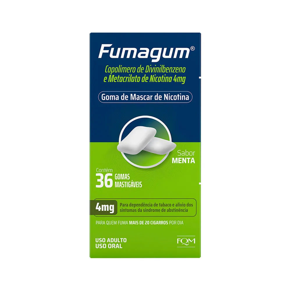 Fumagum 4mg Gomas Mastigáveis de Nicotina Para Parar de Fumar 36 unidades