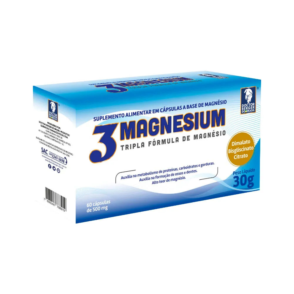 3magnesium Com 60 Capsulas 500mg