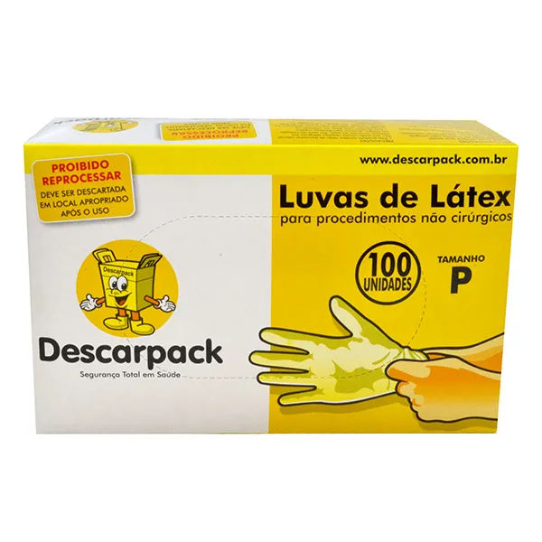 Luvas de Procedimento com Pó 100un Tamanho P Descarpack