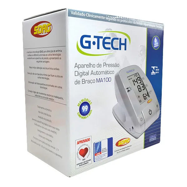 Aparelho Pressao G-tech Automatico Digital Branco Bpma100
