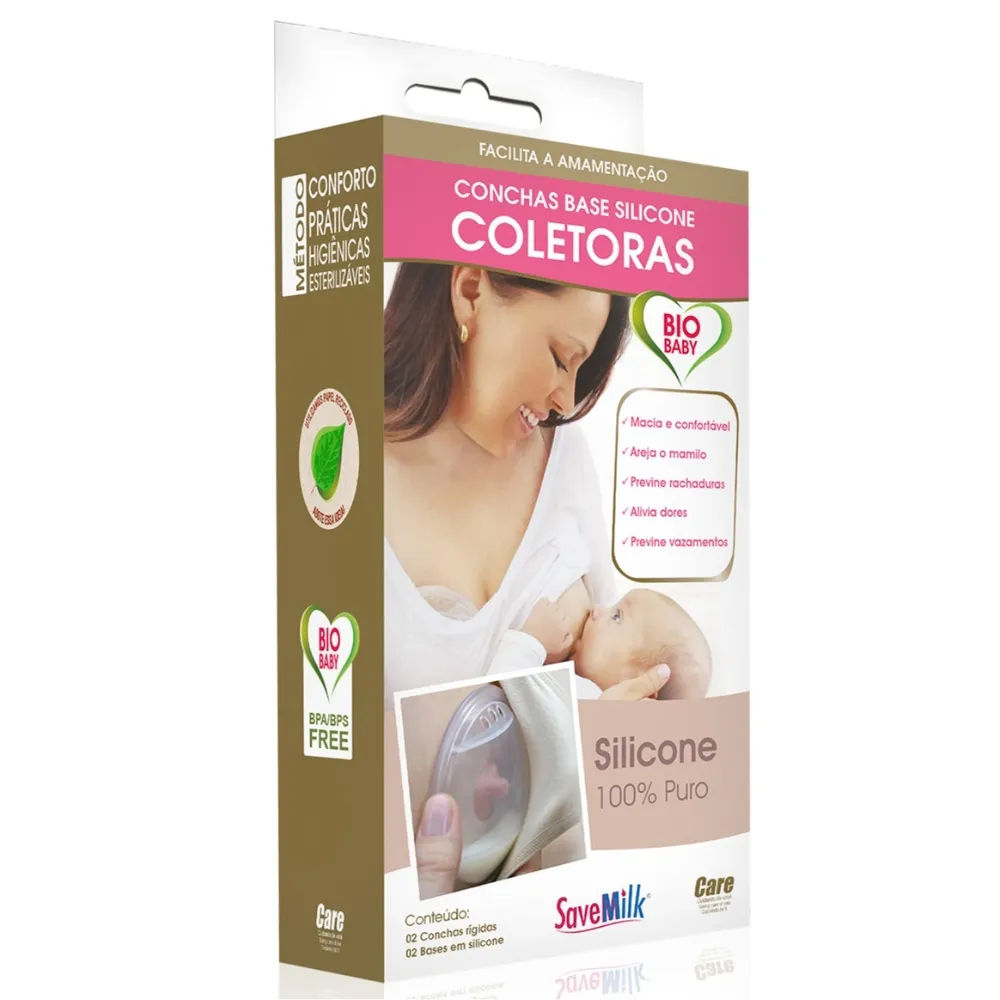Conchas Para Amamentação Base Flexível De Silicone Savemilk