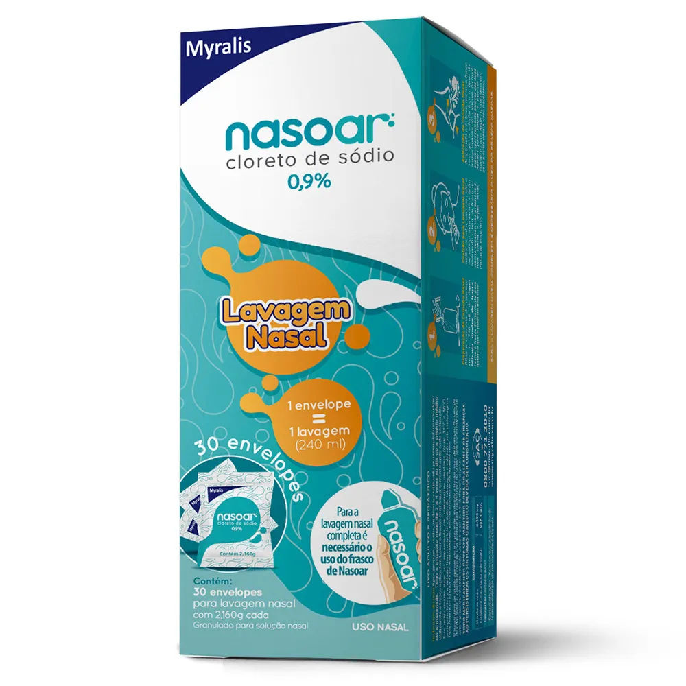 Nasoar 0,9% Refil Granulado para Solução Nasal 30 envelopes