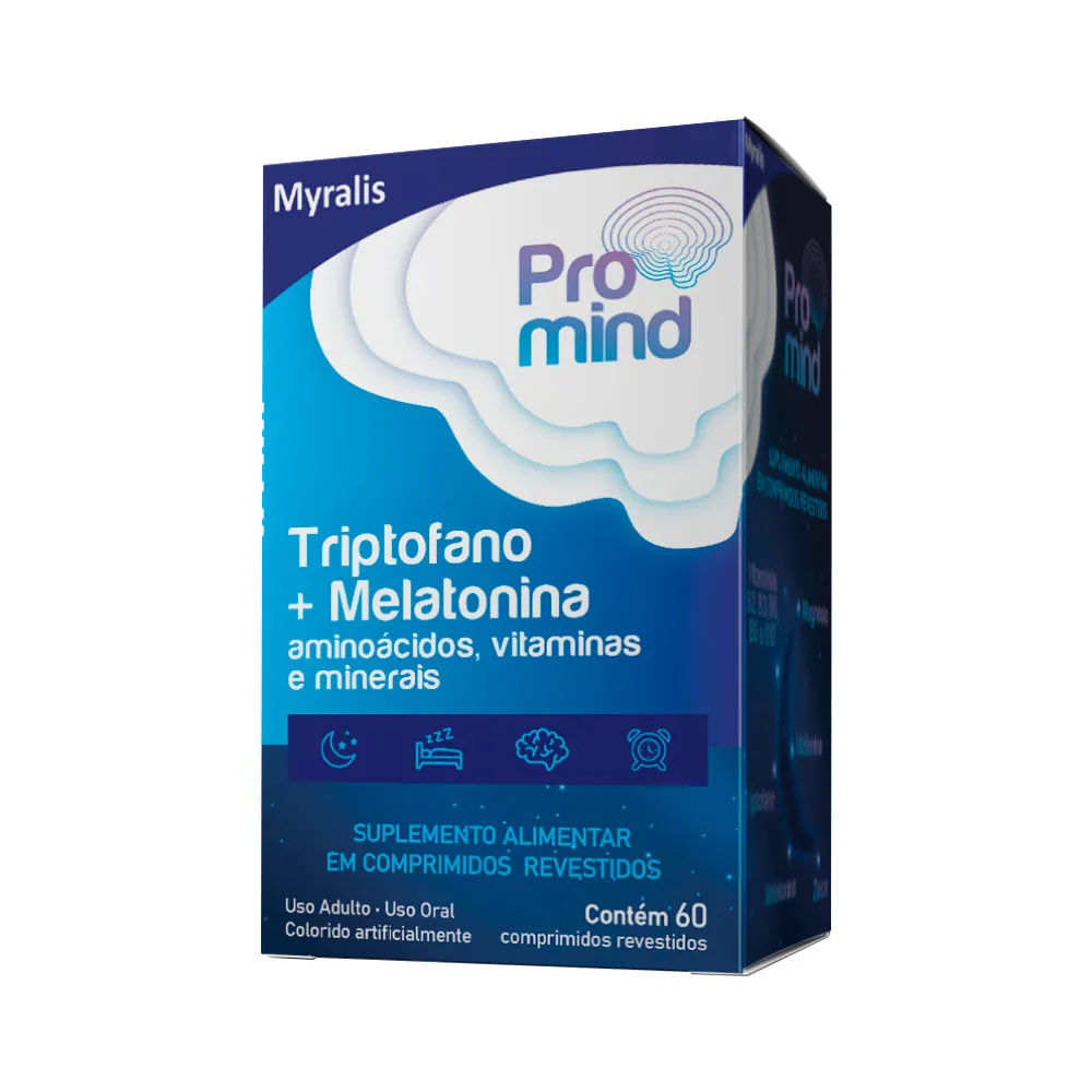 Promind Triptofano+Melatonina 60 Comprimidos Revestidos Myralis