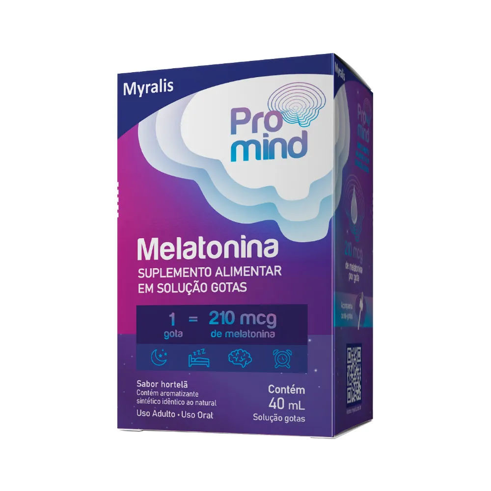 Promind Melatonina 210mcg 40ml Gotas Myralis