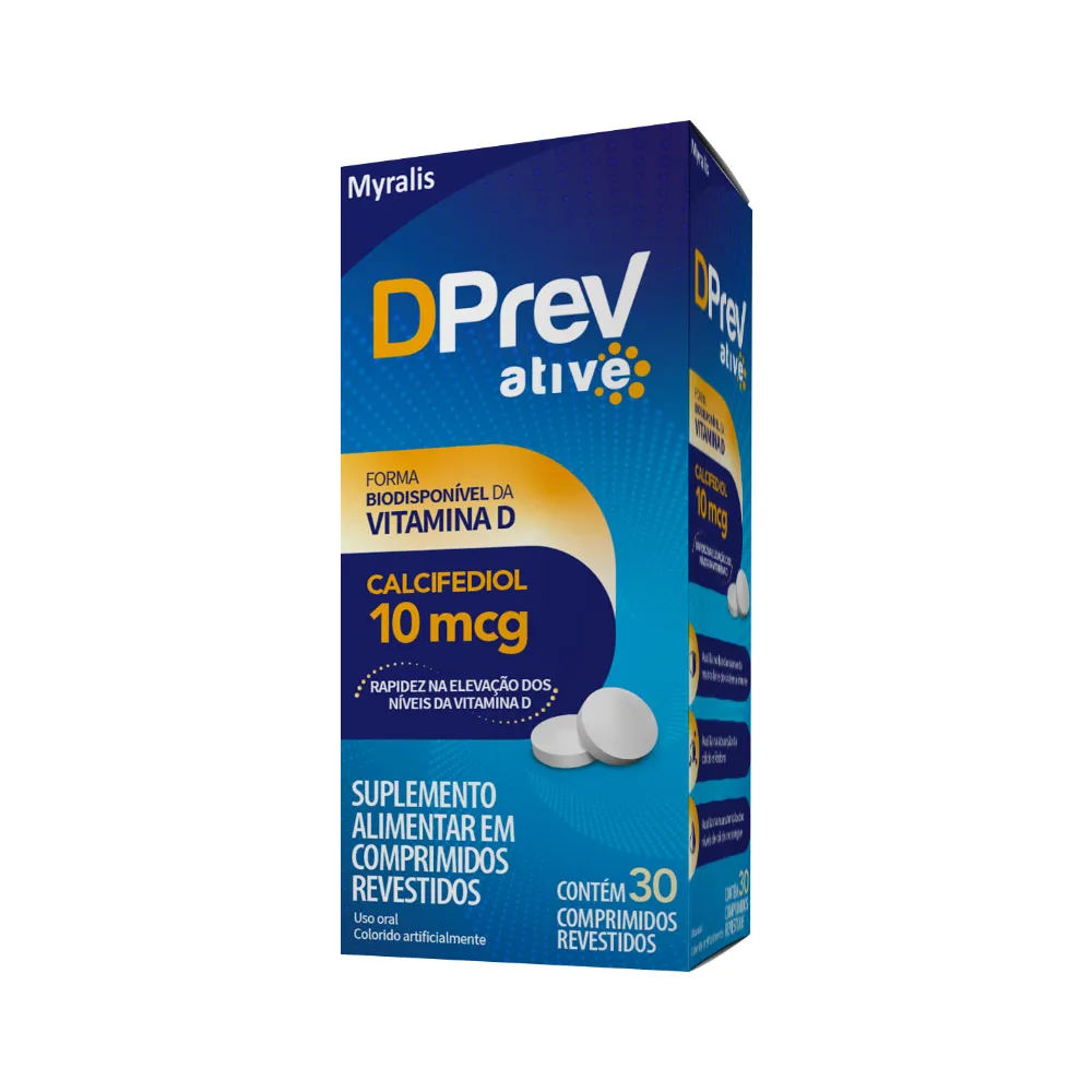 Vitamina D Dprev Ative 10mcg 30 Comprimidos Myralis