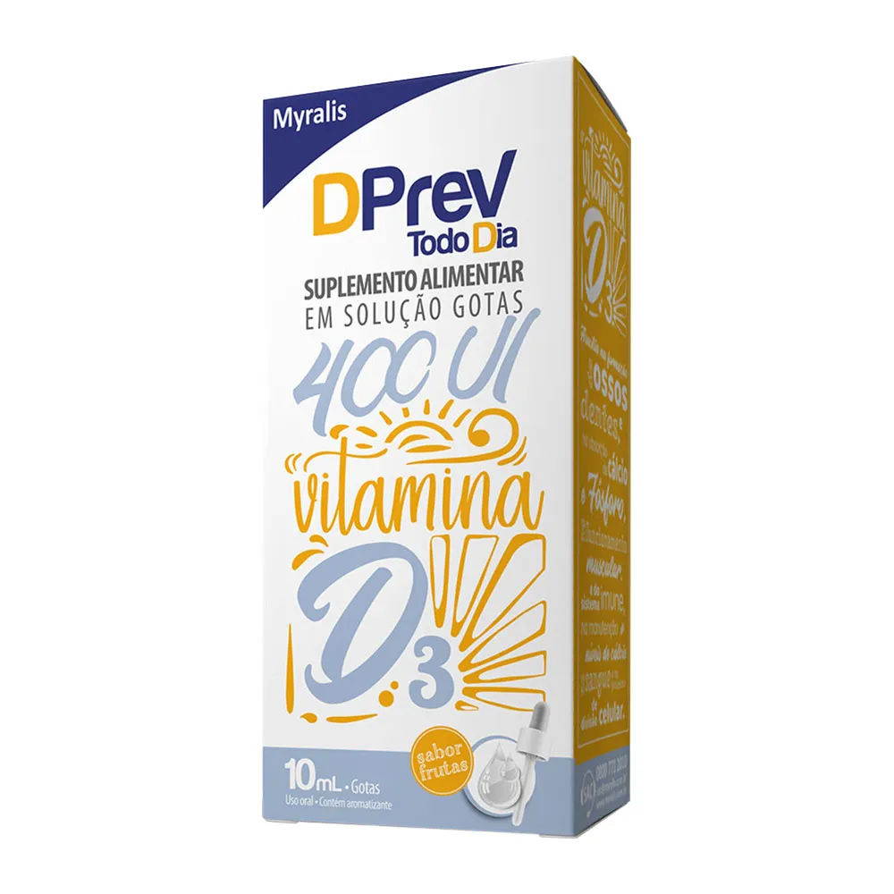 Vitamina D Dprev Todo Dia 400UI 10ml Myralis