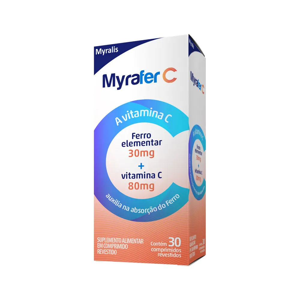 Myrafer C 30mg + 80mg 30 Comprimidos Revestidos Myralis