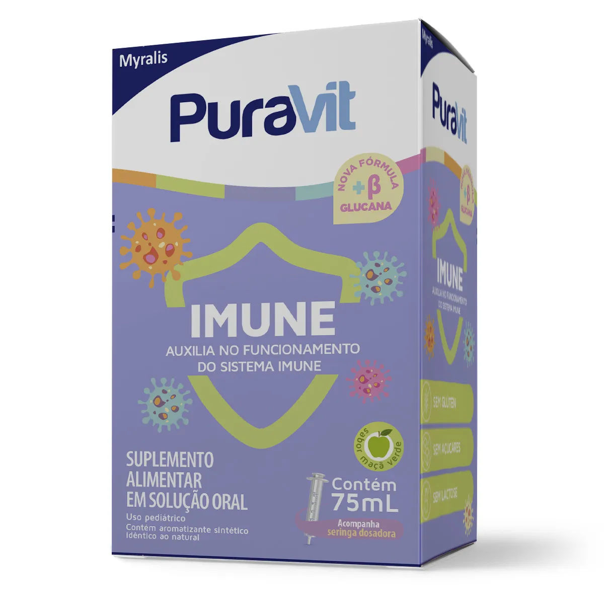 Polivitamínico Puravit Imune 75ml + Dosador Solução Oral