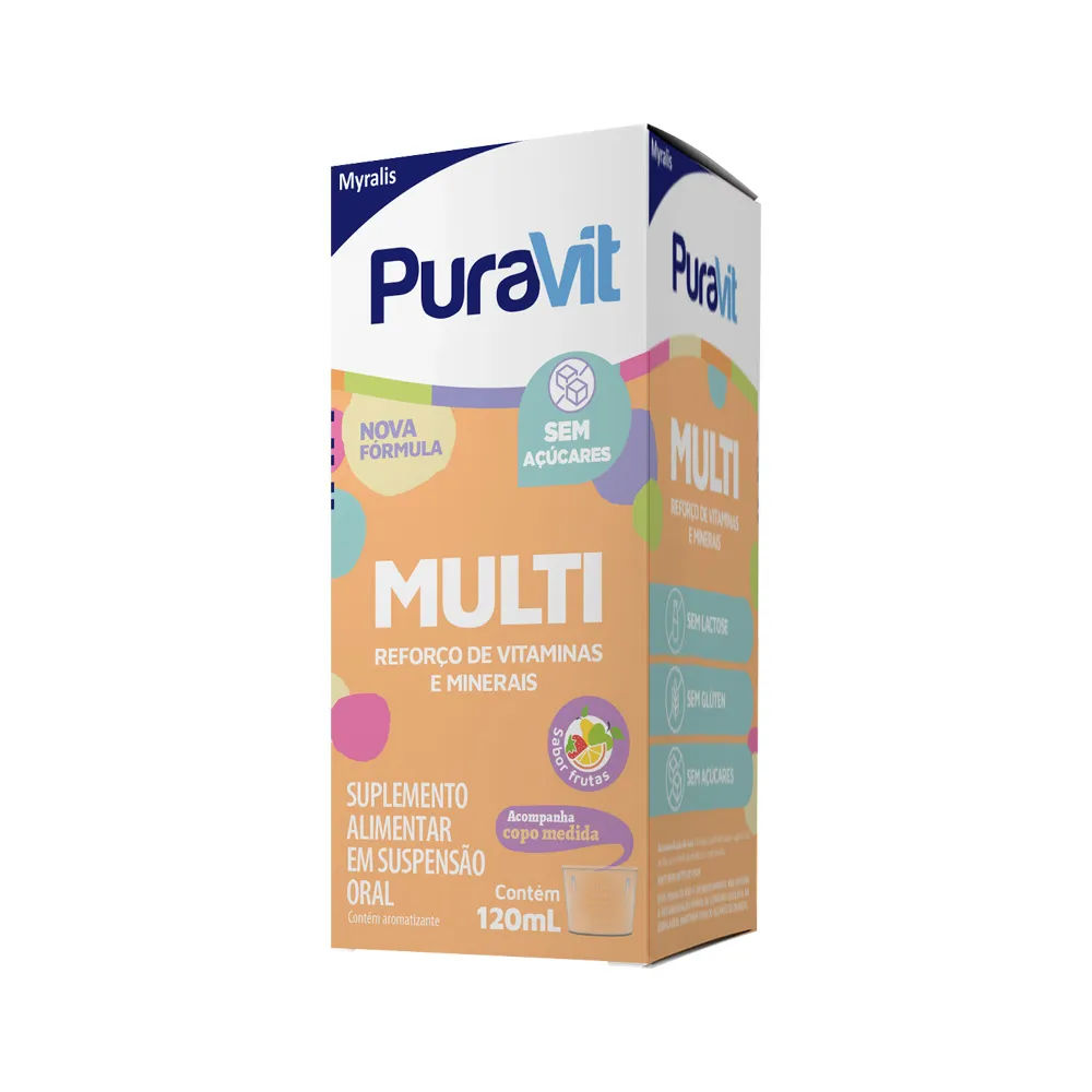 Suplemento Vitamínico-Mineral Puravit Multi 120ml Solução Oral