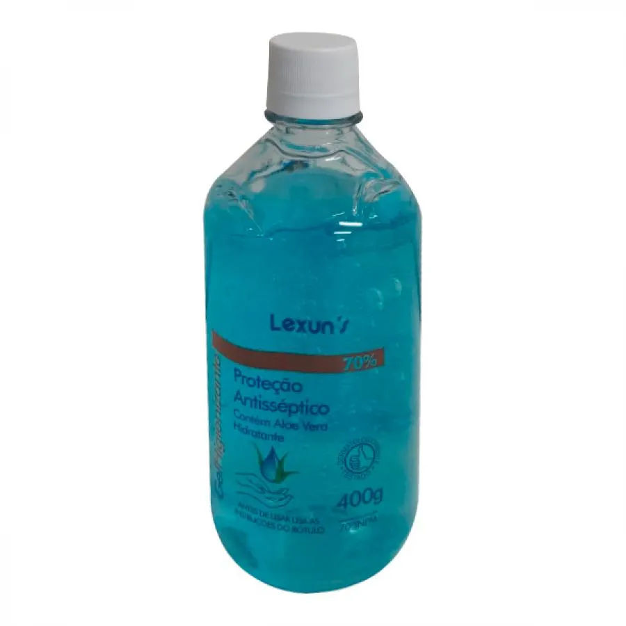 Gel Antisseptico 70% Lexuns Aloe Vera 400gr