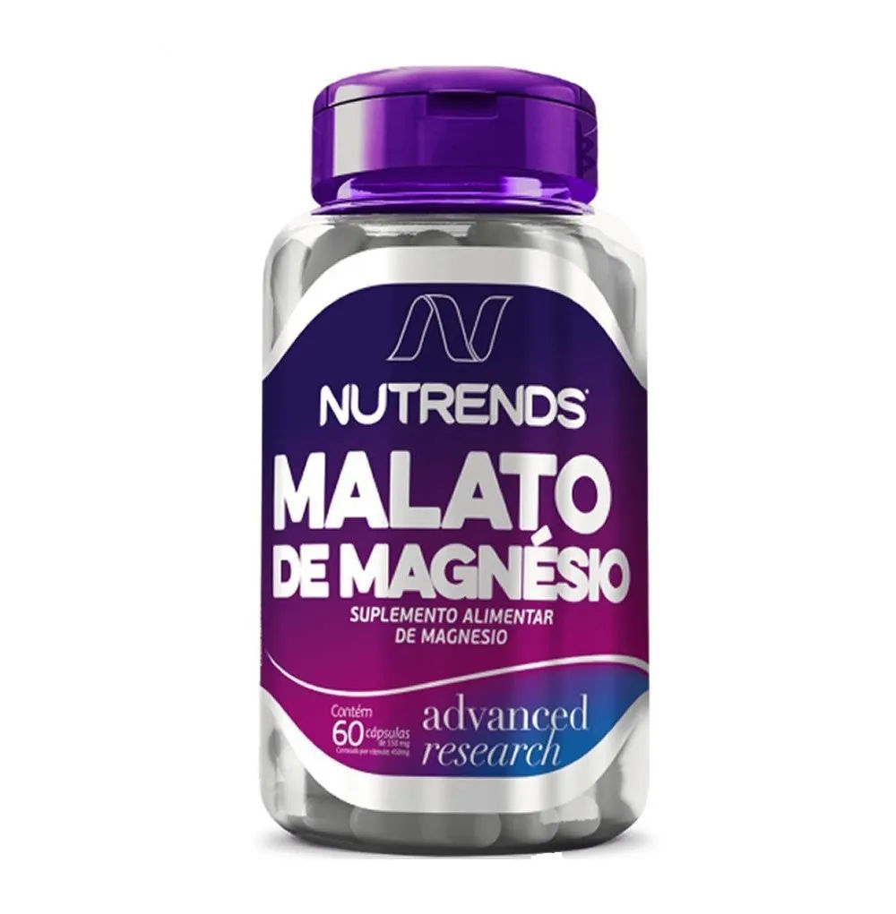 Malato De Magnesio Nutrends 550mg Com 60 Capsulas