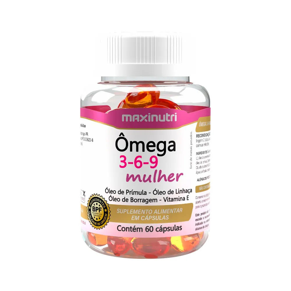 Omega 3-6-9 Mulher Com 60 Capsulas Maxinutri