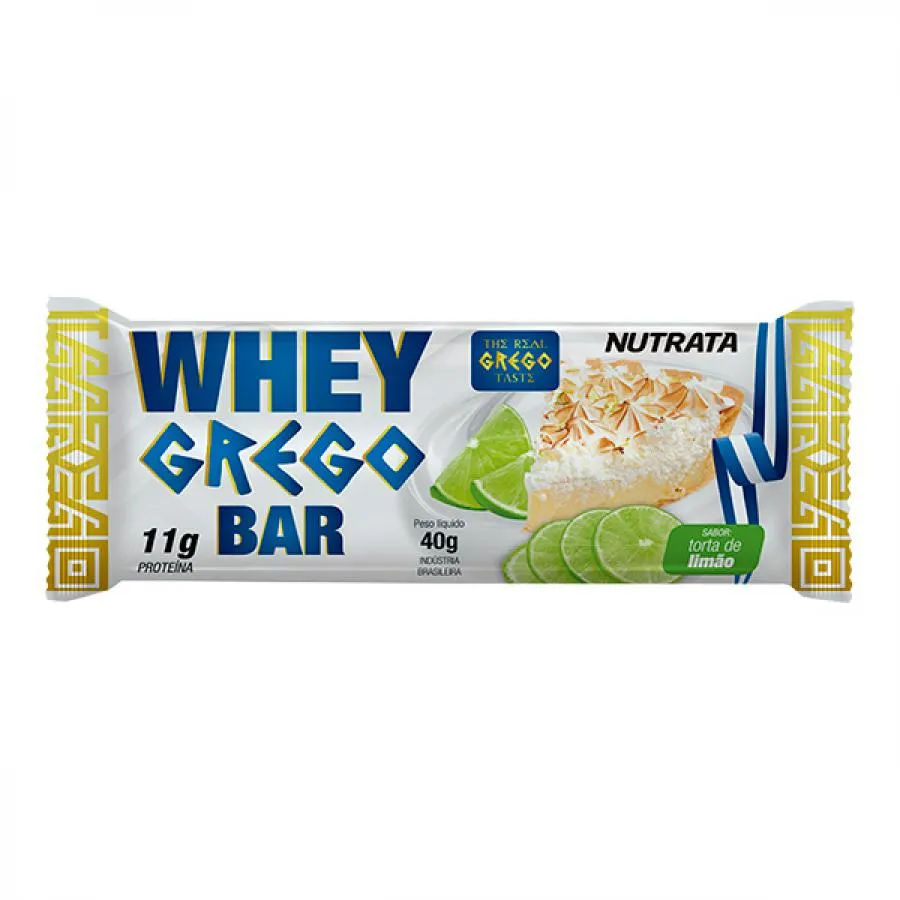 Suplemento Whey Grego Bar Nutrata Sabor Torta De Limão 40g
