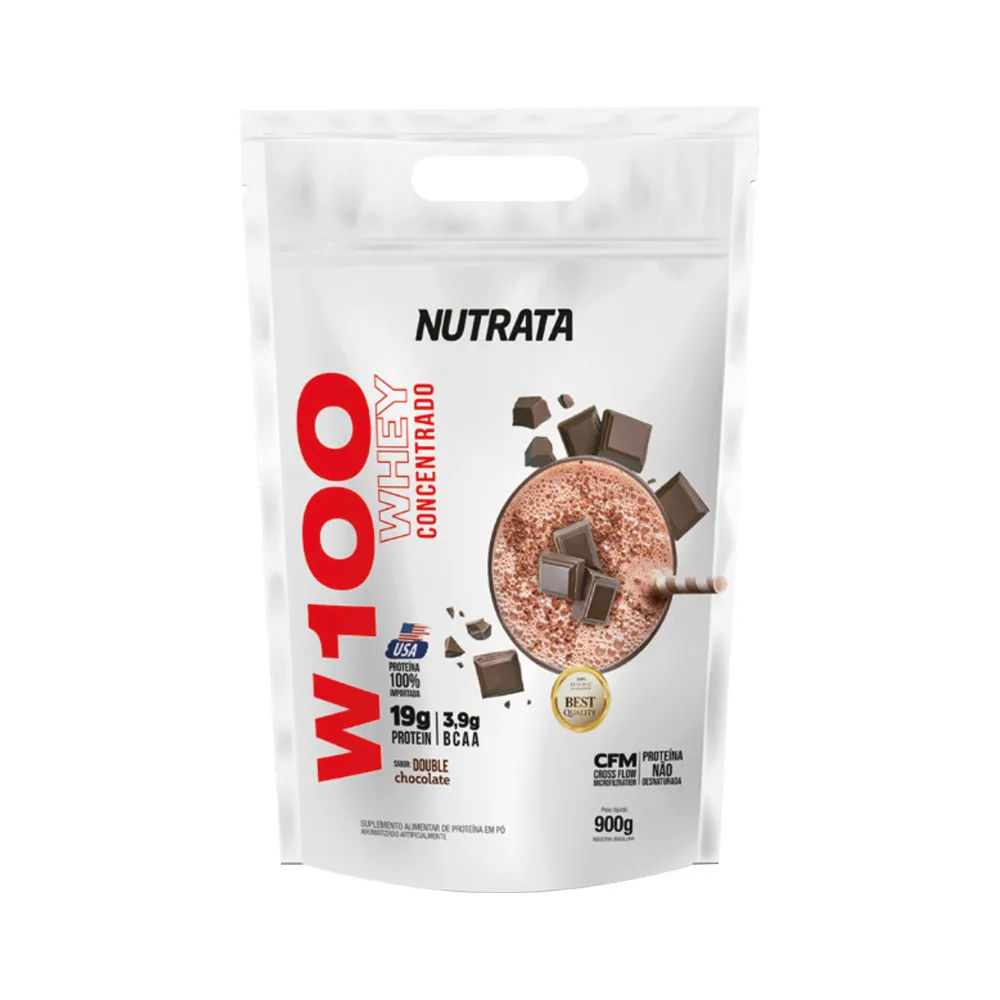 Nutrata W100 Whey Concentrado 900gr Double Chocolate