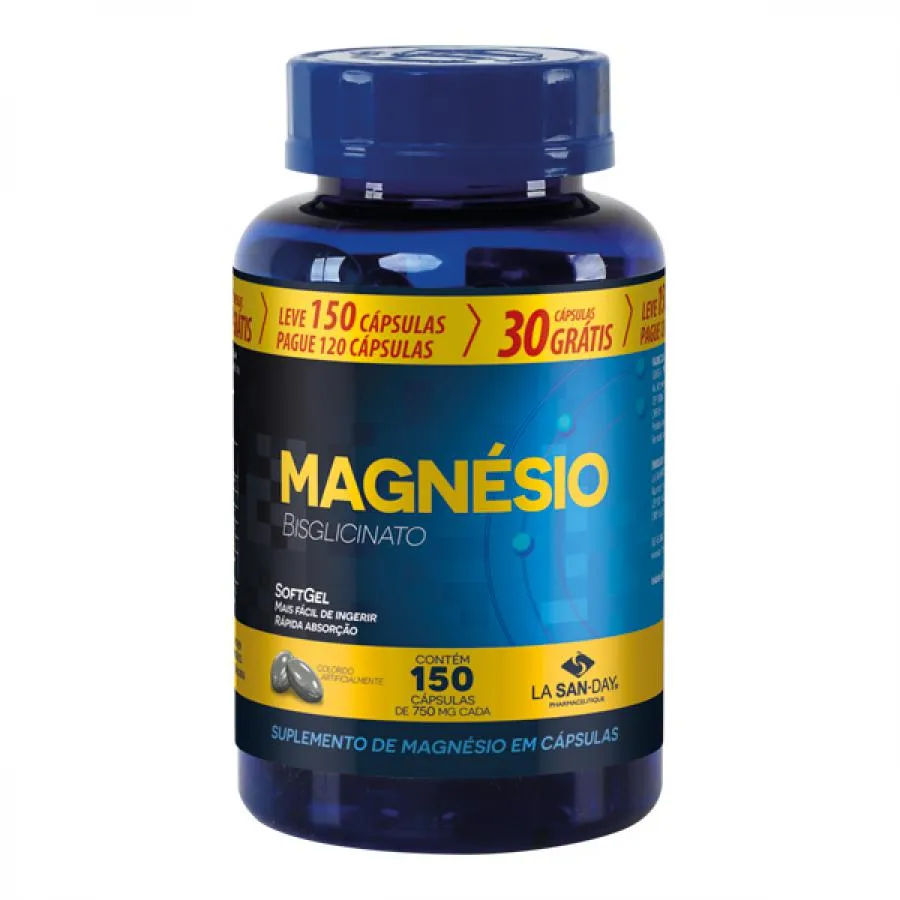 Magnesio Bisglicinato Lasanday 120 cápsulas 750mg