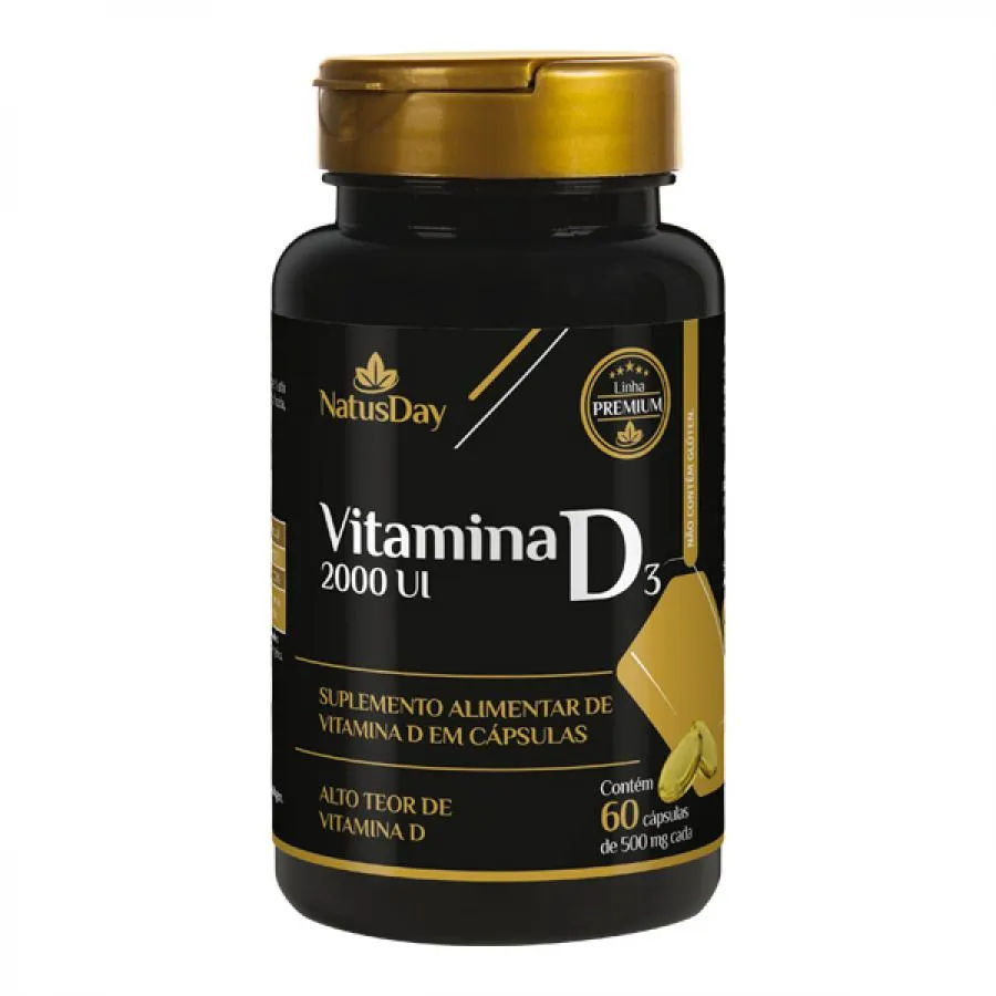 Vitamina D3 Natusday Premium 2000ui Com 60 Capsulas