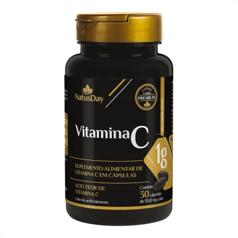 Vitamina C Natusday Premium 1g Com 30 Capsulas