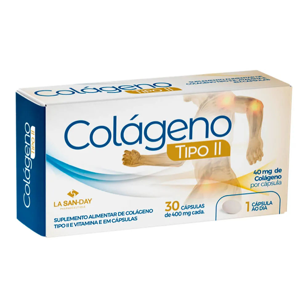 Colageno Tipo Ii 40mg Com 30 Capsulas Lasanday