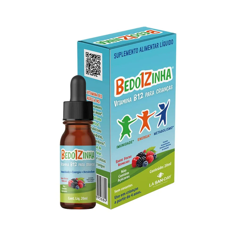 Suplemento Alimentar Bedoizinha Lasanday Frutas Vermelhas Gotas 20ml