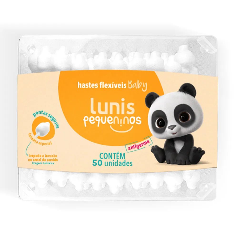 Hastes Flexíveis Lunis Pequeninos 50 unidades