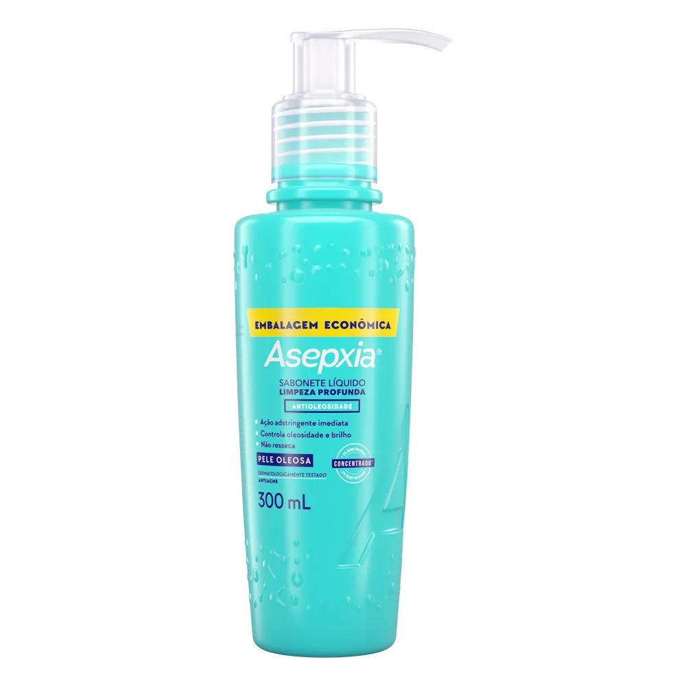 Sabonete Liquido Facial Antiacne Antioleosidade Limpeza Profunda Asepxia  300ml