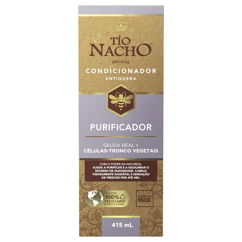 Condicionador Antiqueda Purificador Geleia-real E Celulas-tronco  Vegetais Tio Nacho 415ml