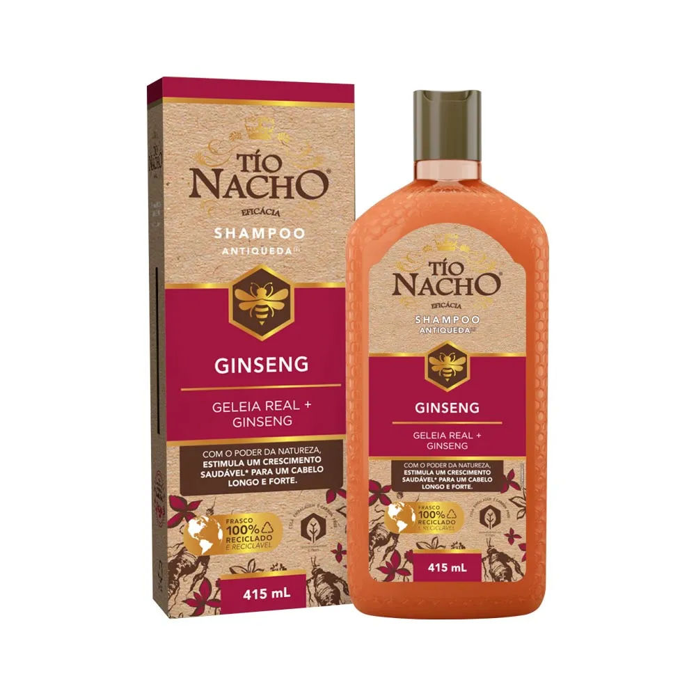 Shampoo Antiqueda Geleia Real E  Ginseng Tio Nacho 415ml