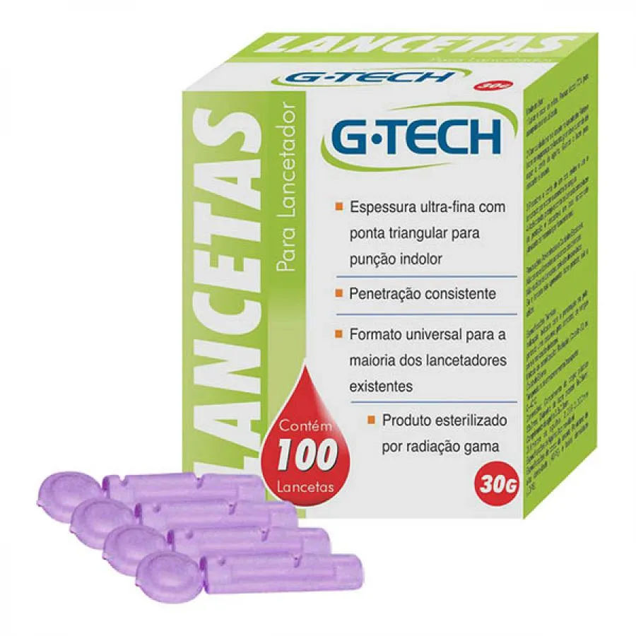 Lancetas G-Tech Accumed 30G 100 Unidades