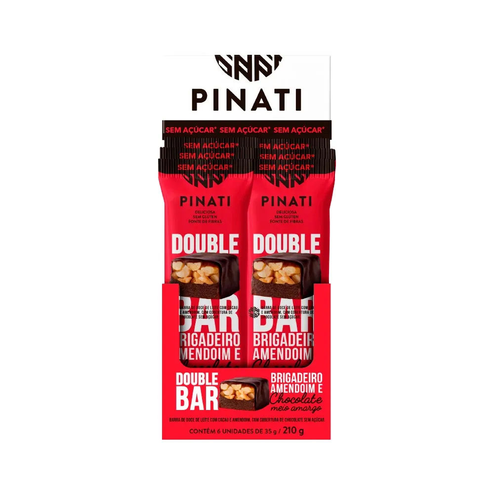 Barra Pinati Double 35gr Brigadeiro Amendoim E Chocolate Meio Amargo
