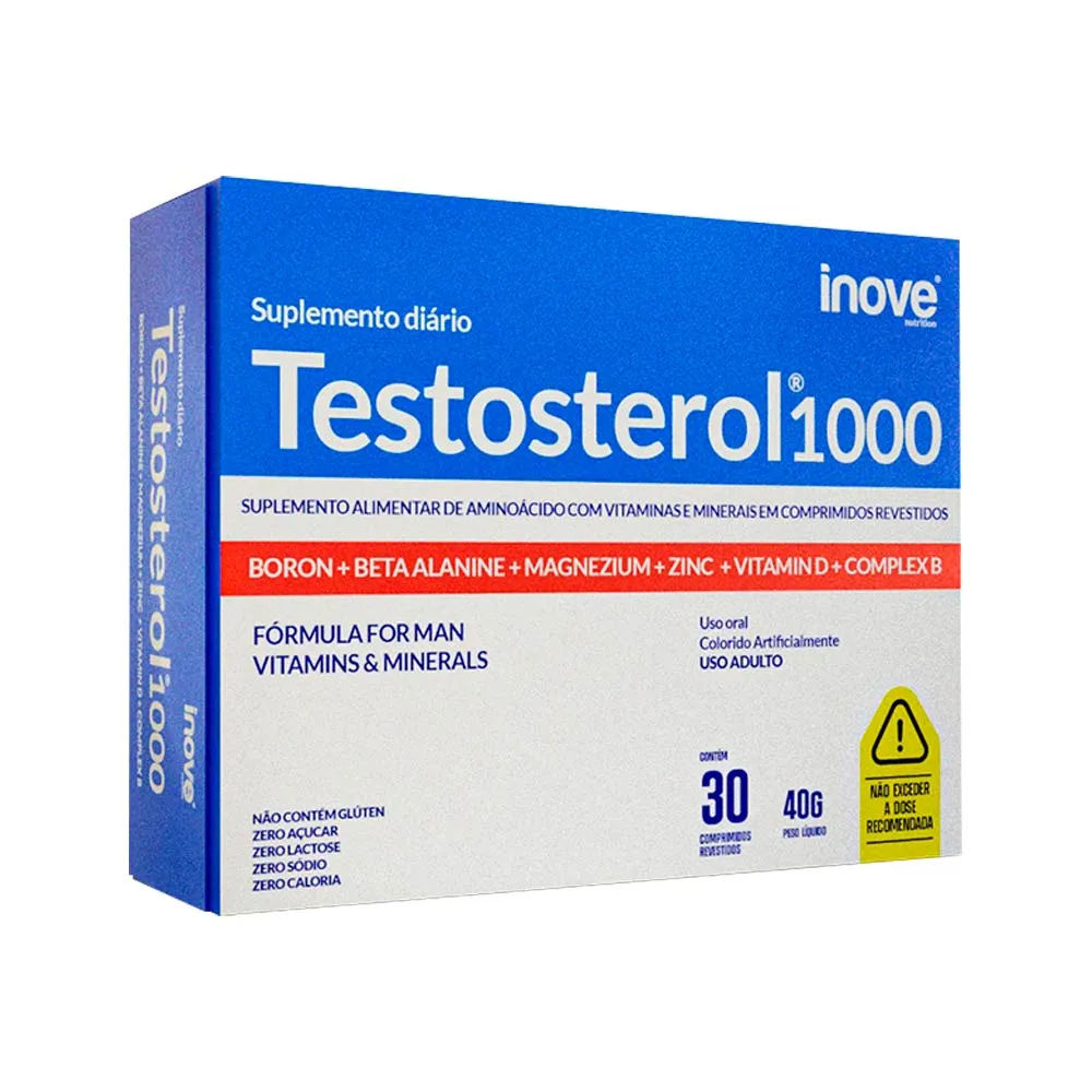 Testosterol 1000 Com 30 Comprimidos Revestidos
